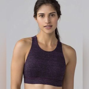 Lululemon Fast Free Bra in Salt Dark Mystic Shade Purple Black Nulux